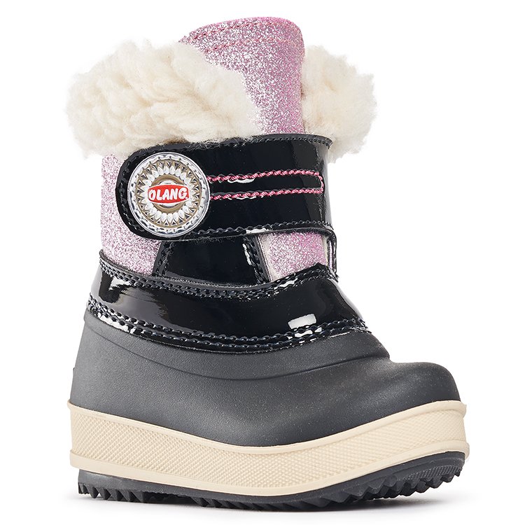 Bottes Hiver OLANG Troll Lux Black/Pink Bébé | LLE-40533340