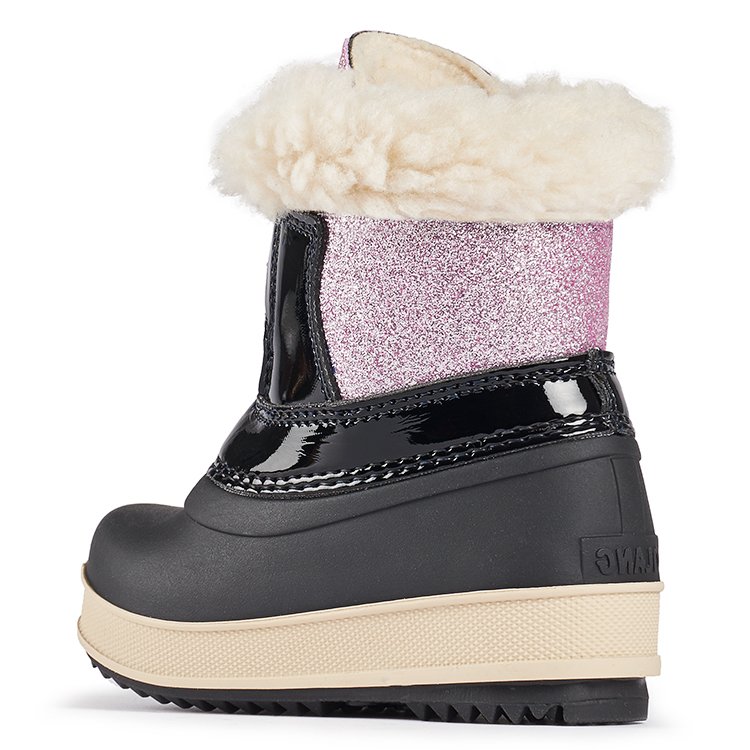 Bottes Hiver OLANG Troll Lux Black/Pink Bébé | LLE-40533340