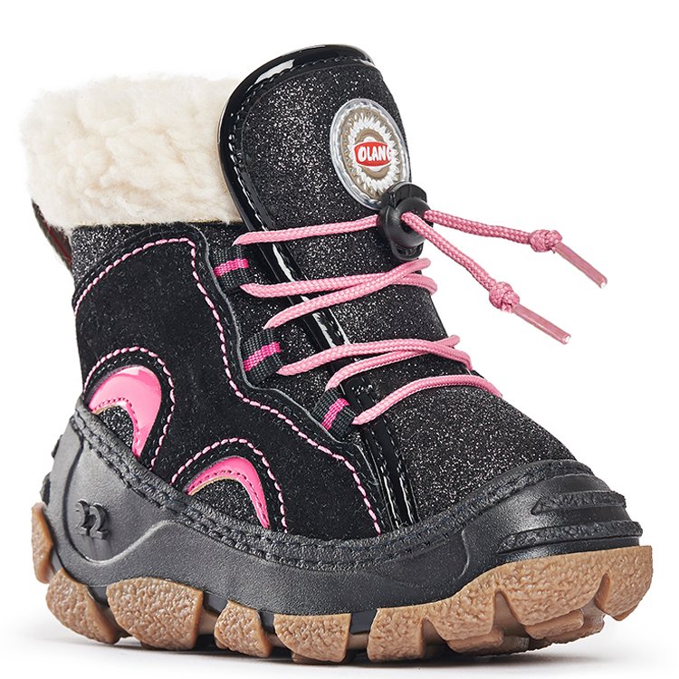 Bottes Hiver OLANG Koala Lux Black/Fuchsia Bébé | VYN-37135397