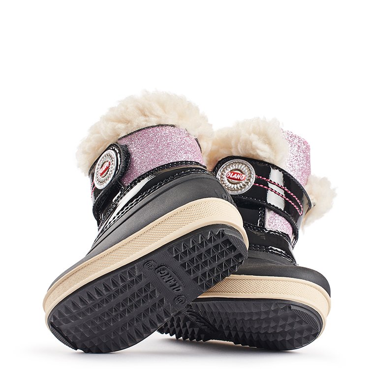 Bottes Hiver OLANG Troll Lux Black/Pink Bébé | LLE-40533340