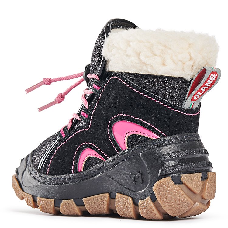 Bottes Hiver OLANG Koala Lux Black/Fuchsia Bébé | VYN-37135397